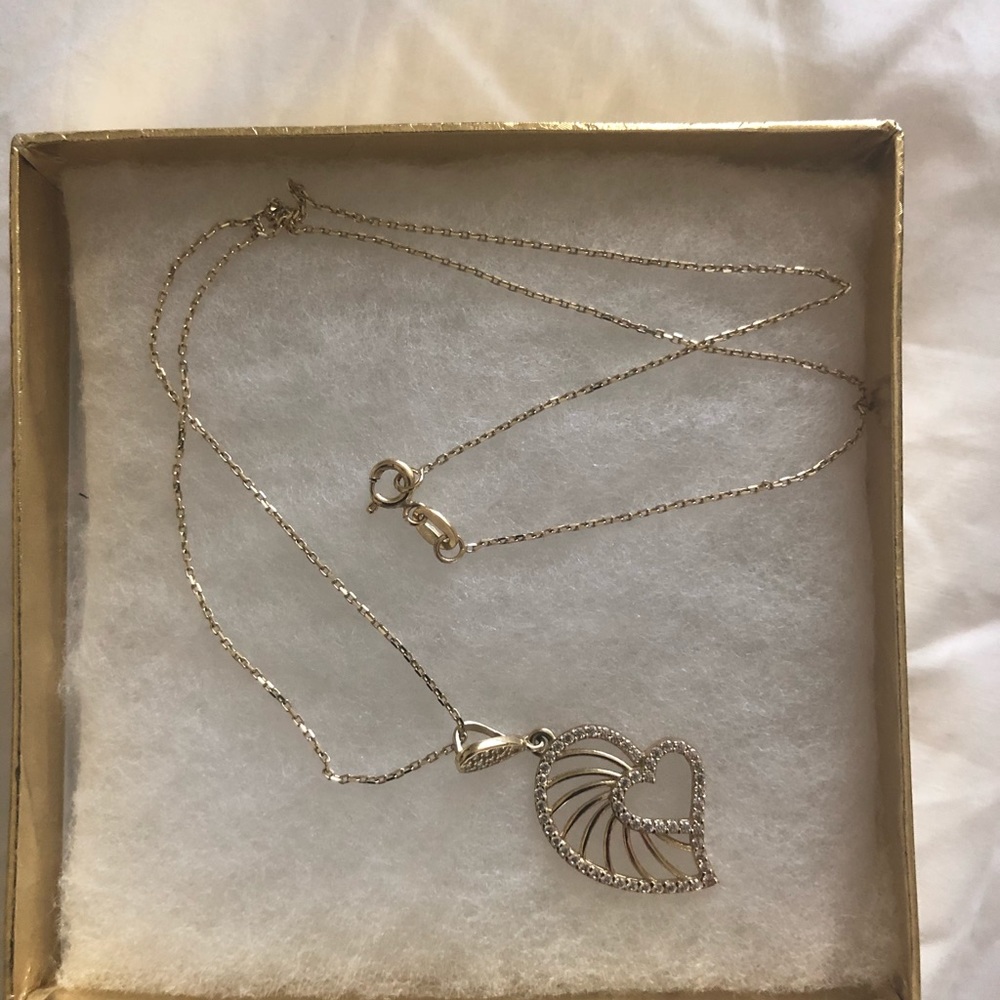 Italian 14k Gold Heart Necklace